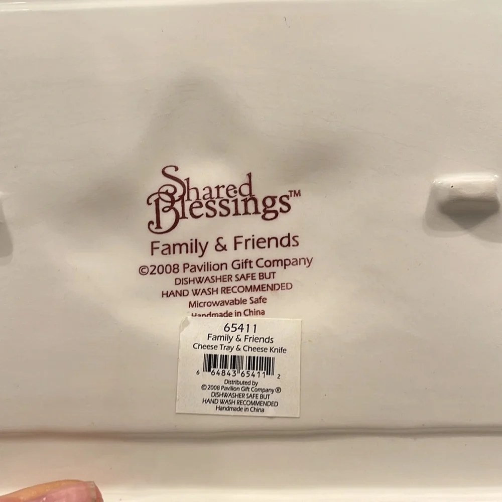 FAMILY & FRIENDS Beautiful Platter and Cheese Spreader